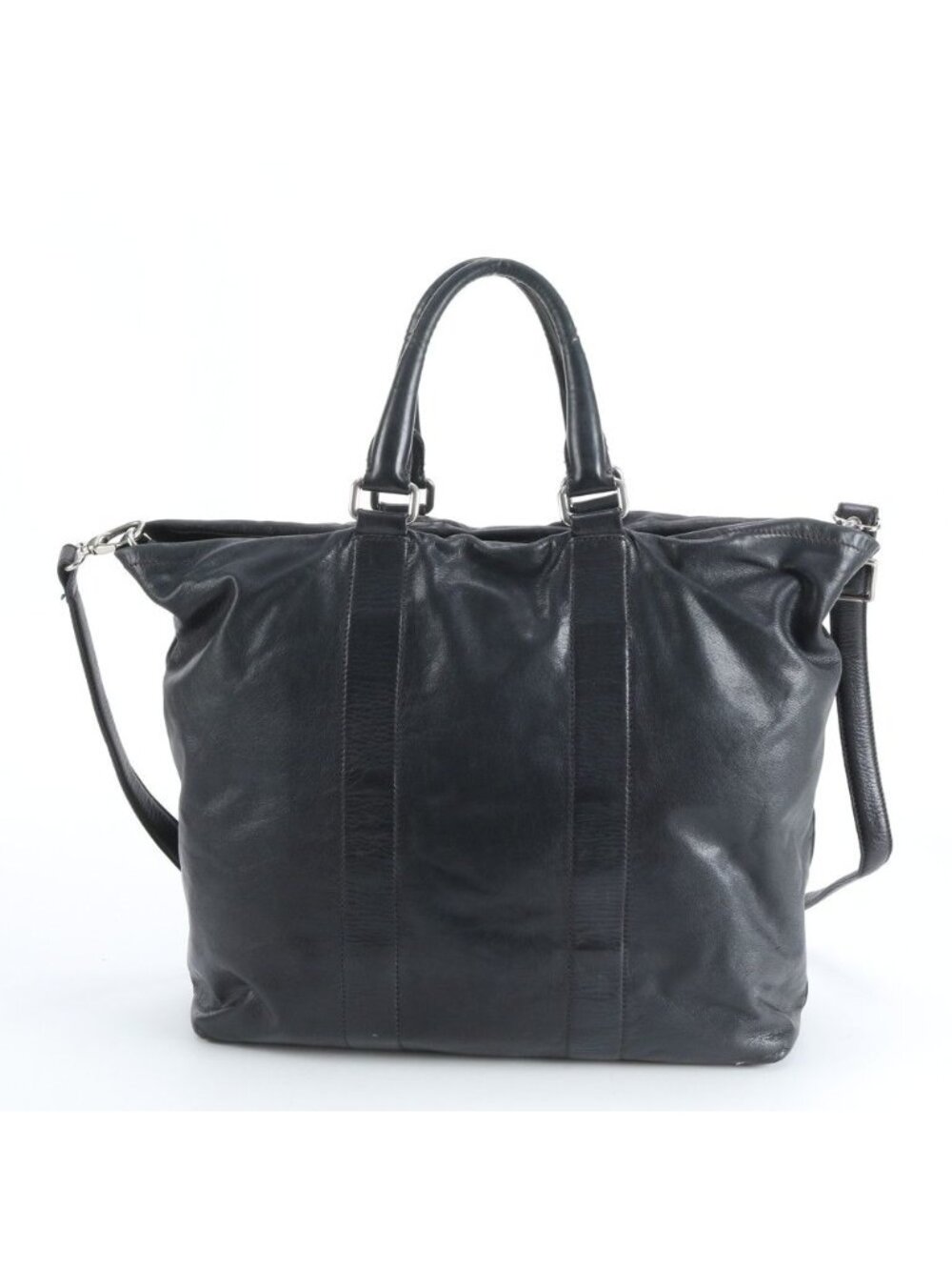 ★SOLD★ Prada Leather 2-Way Business Crossbody Document Briefcase Tote Commuting - Picture 3 of 11